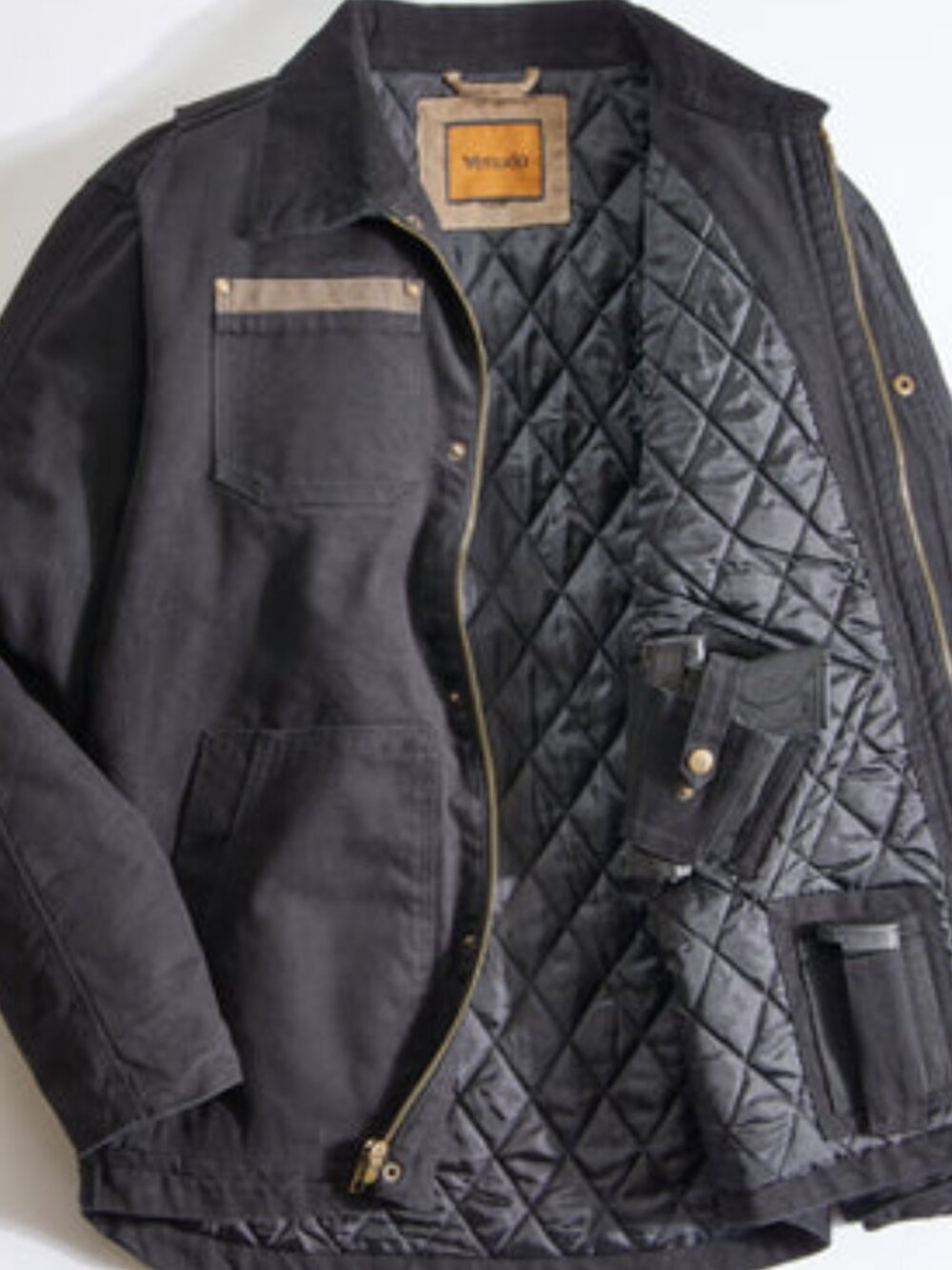 Canvas Concealed Carry Jacket - Black | 2XLT